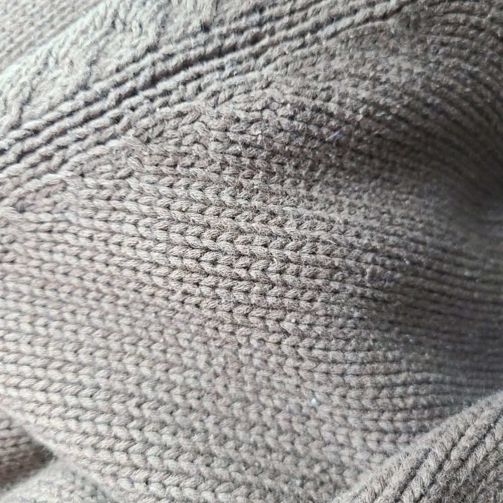 J. Crew Roll Neck OarsmanBrown Taupe Heavyweight Cotton Sweater - Picture 7 of 10